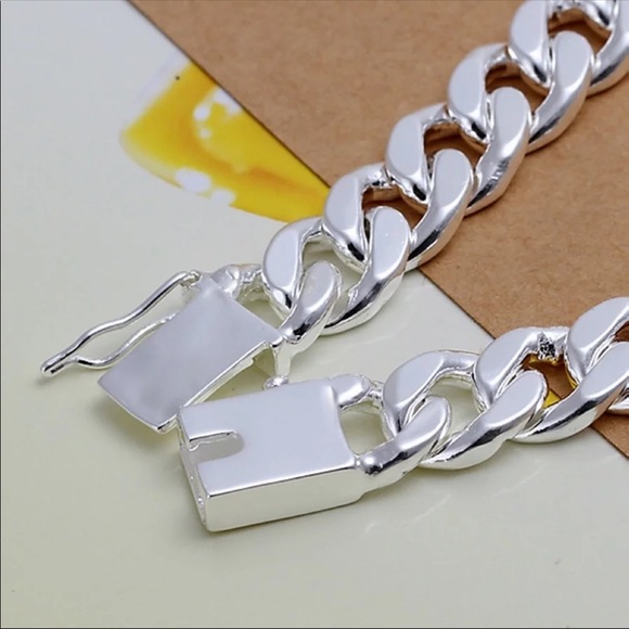 New women’s sterling silver Cuban bracelet - Picture 3 of 4